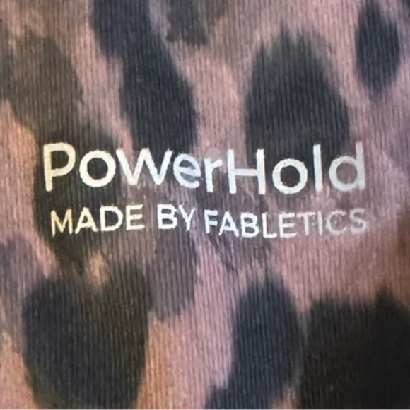 Fabletics Leggings Size 3X NWT Brown Animal Print Boost PowerHold Activewear - Picture 10 of 12